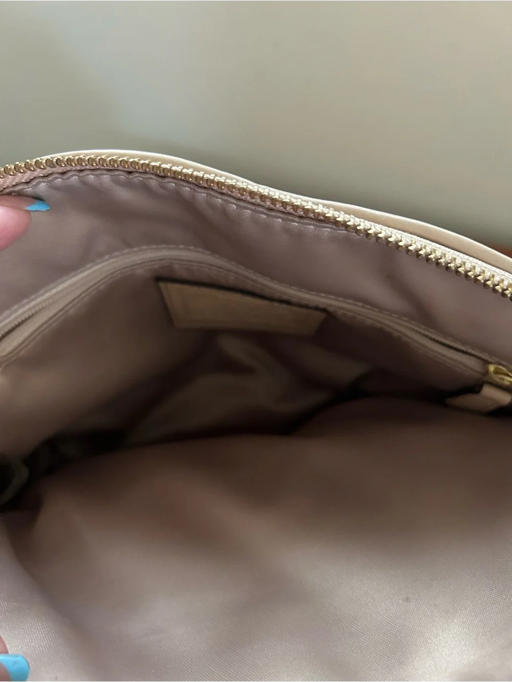 Coach Madison Op Art Convertible Satchel – Pearlescent Khaki
